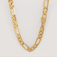 7mm Figaro chain with lobster clasp 18″ long