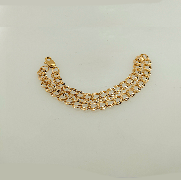14Karat yellow solid gold Link Bracelet