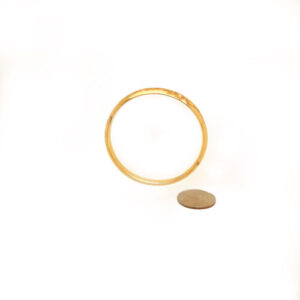 14Karat solid Yellow gold Baby puffed Bangle with Open clasp.