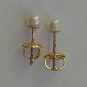 4mm Cultured pearls in 14Karat finding