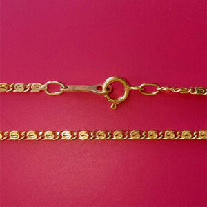 14Karat yellow gold Flat “S” design chain 15″ long