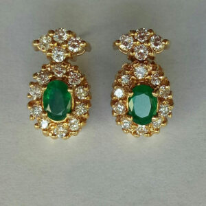 ER-116-Dia-and-Emerald-Earrings-14K-1