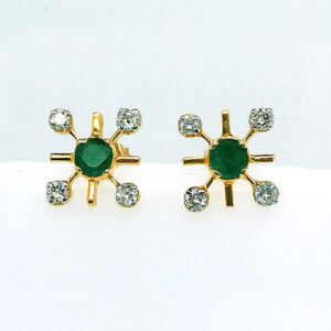 Diamond and Emerald earrings