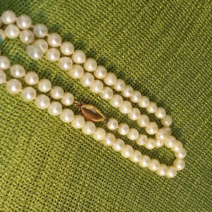 cultured round pearl 18″ necklace