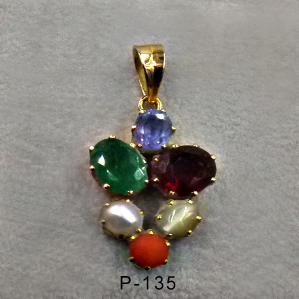 22KY custom made pendant with fine stones