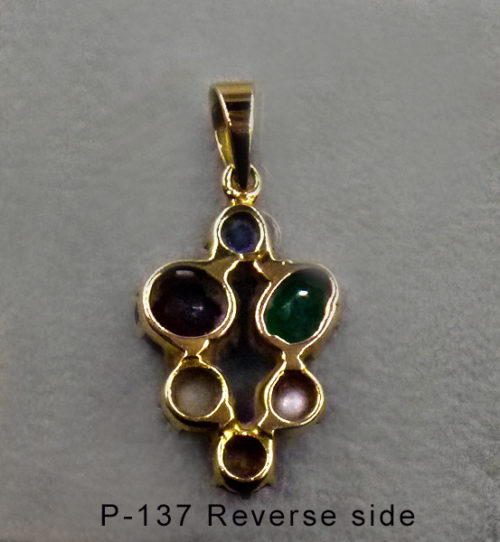 22KY custom made pendant with fine stones