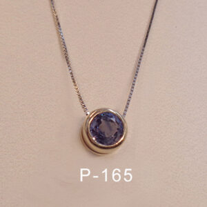 P-165-CelonSapphire-.75ct-Pendant-14KW-with-Chain