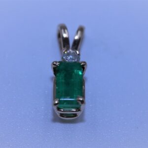 Diamond Emerald Gold Pendant